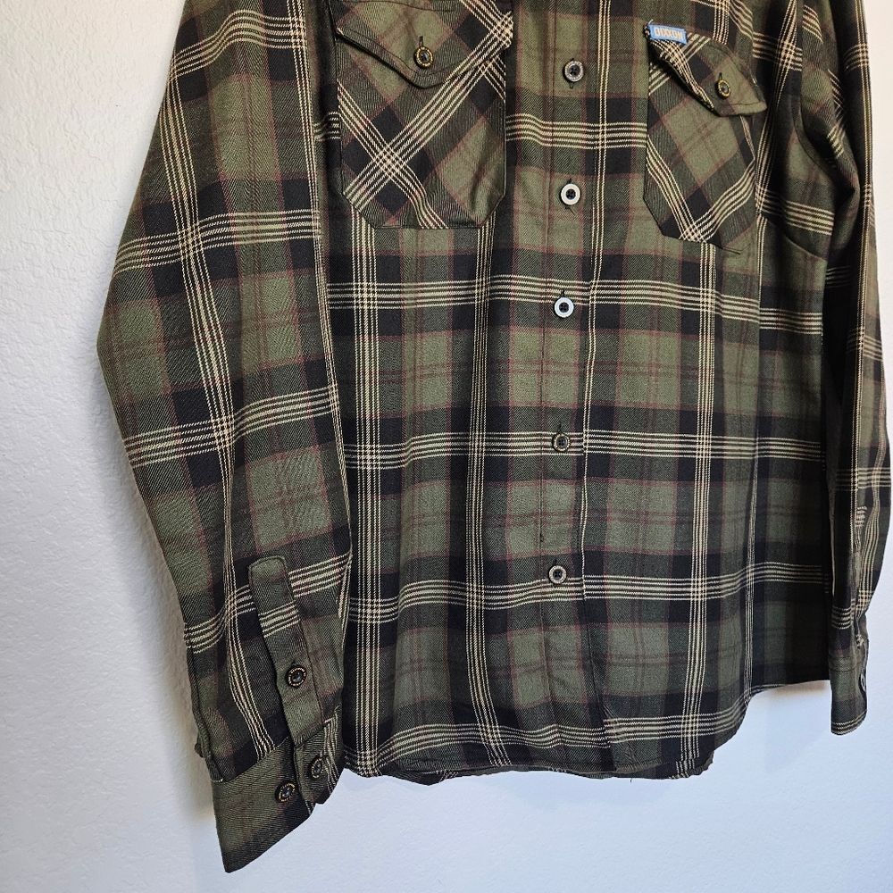 Dixxon | Green Beret Army Green Black Button Down Shirt Top Womens XL - Picture 4 of 9